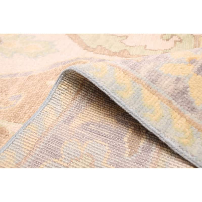 ECARPETGALLERY Hand-knotted Modern Oushak Ivory Wool Rug - 10'3 x 14'3