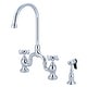 preview thumbnail 1 of 25, English Country Bridge Kitchen Faucets with Brass Sprayer