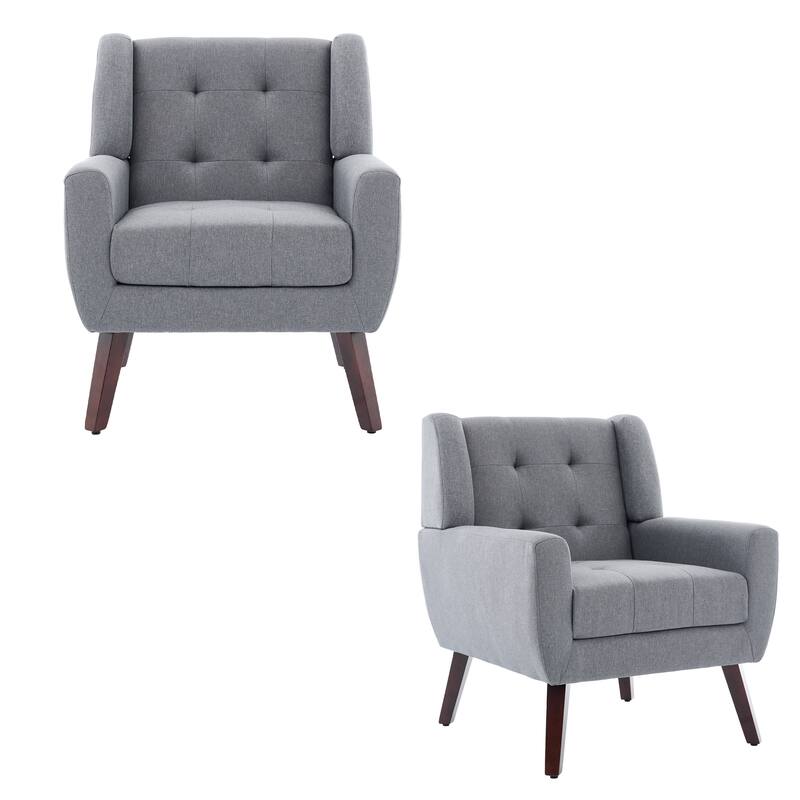Tufted Arm Chair Upholstered Lounge Chair(Set of 2)