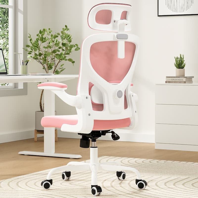 Ergonomic Office Chair With Headrest,High Back Computer Chair With Armrests And Adjustable Lumbar Support