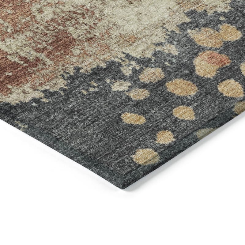 HomeRoots Abstract Transitional Rectangle Outdoor Rug