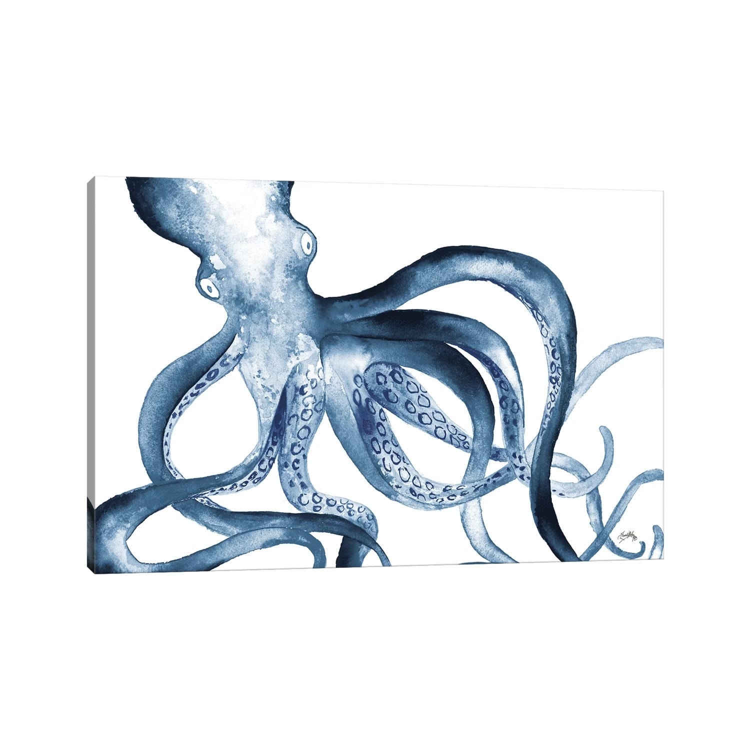 iCanvas "Octopus in the Blues" by Elizabeth Medley Canvas Print