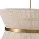 preview thumbnail 12 of 16, 8 - Light Modern 24 inch Fabric Hourglass Chandelier w/ Tapered Drum Shade