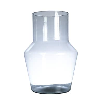 Tall Neck Mouthblown Glass Vase - 15.75" - Clear