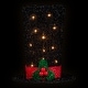 preview thumbnail 3 of 5, 9.25" Lighted Black Tinsel Top Hat Christmas Tree Topper, Clear Lights