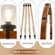 preview thumbnail 14 of 24, Rustic 6 Light Wagon Wheel Chandelier with Seeded Glass Shade