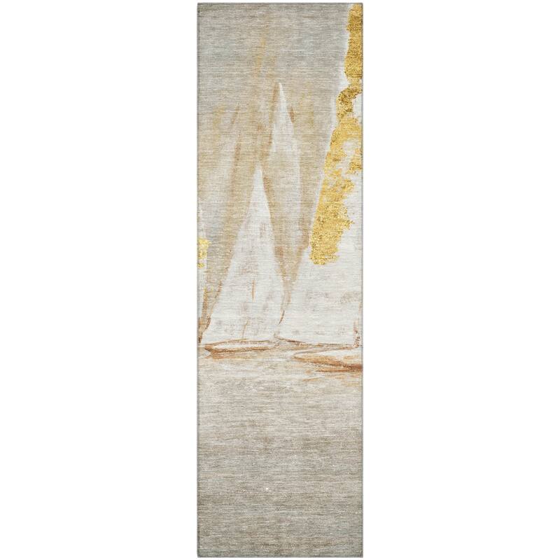 Premium Washable Super Soft Modern Sailboat Mayfield Rug