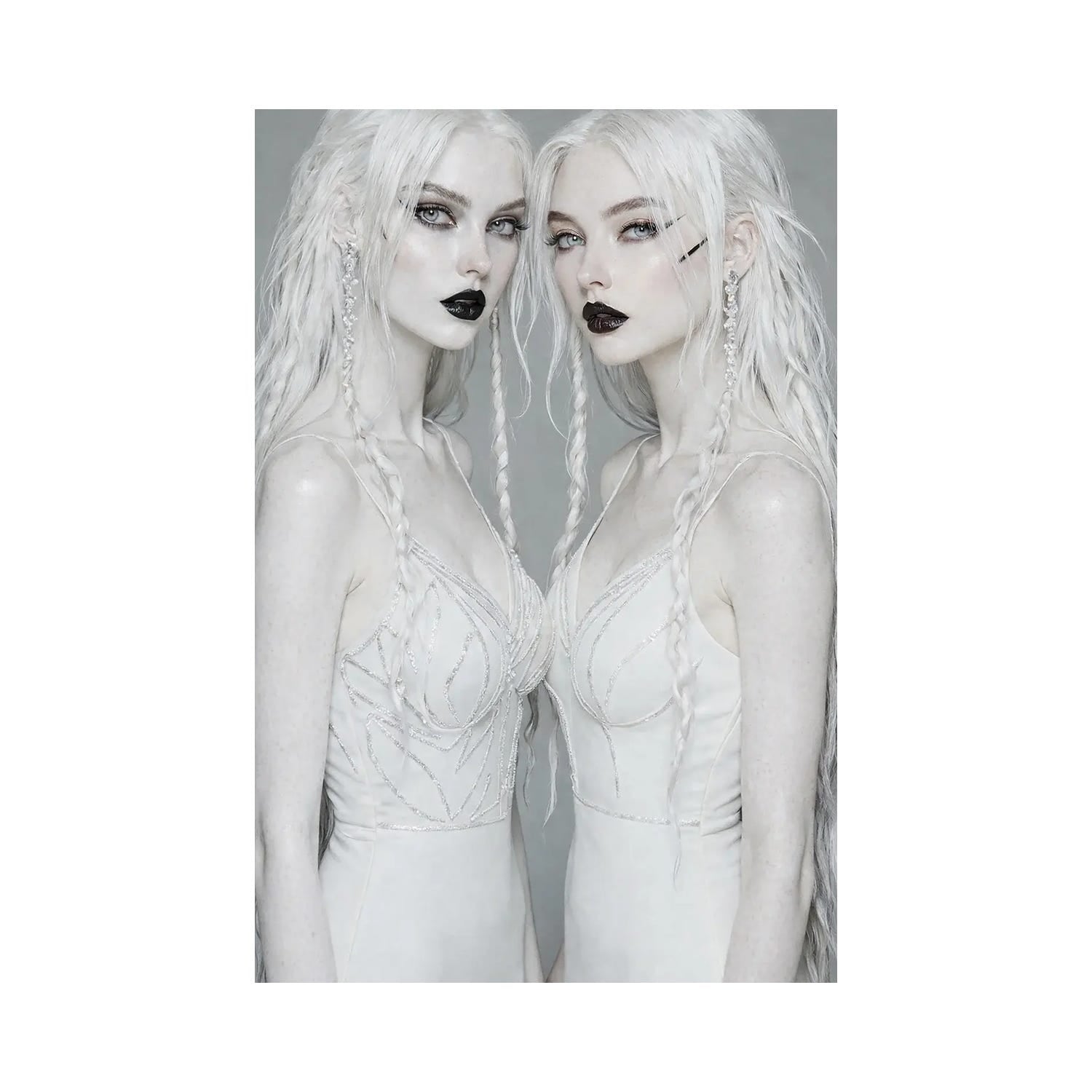 "Twins" by London Black Canvas Print