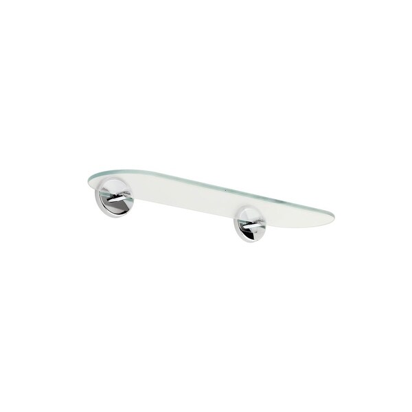 Ginger 0334T-18 Hotelier 18" Glass Shelf - Polished Chrome
