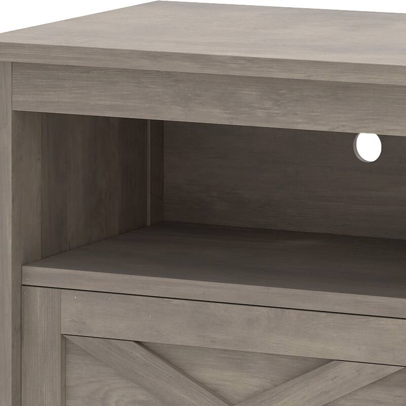 Moasis Farmhouse 70"W TV Stand with LED Lights, Outlets