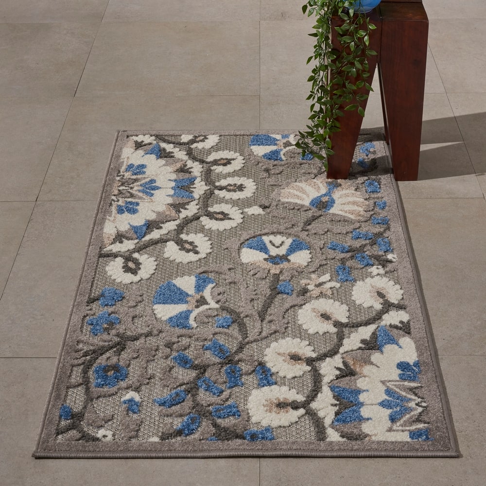 Nourison Aloha Modern Multicolor Floral Botanical Area Rug