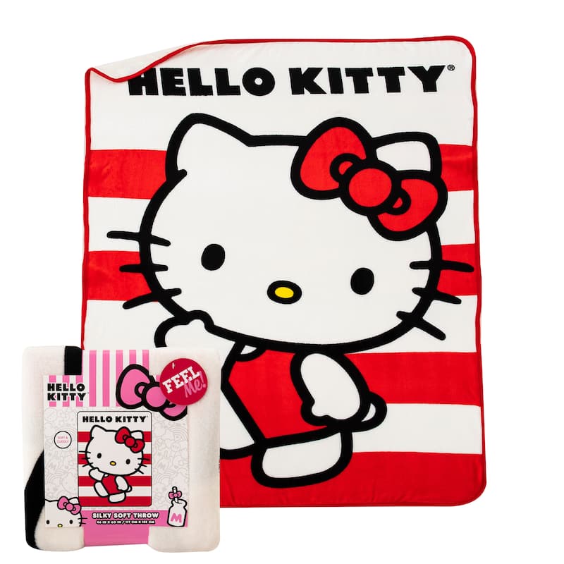 Sanrio Hello Kitty Micro Raschel Throw Blanket