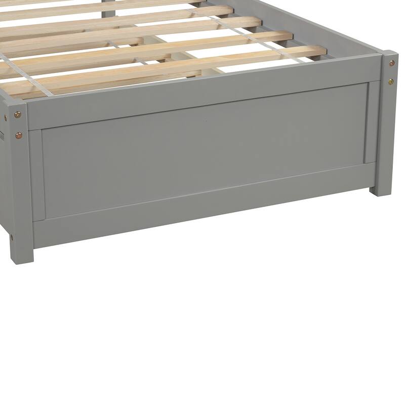 Twin Bed Platform Bed Perfect Guest Bed with Spindle Hedboard