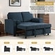 preview thumbnail 139 of 140, 3-in-1 Corduroy Sleeper Sofa Pull-Out Bed Convertible Adjustable Loveseat with USB Port