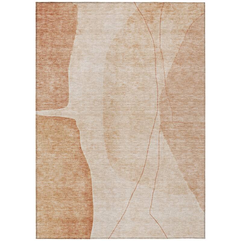 HomeRoots Abstract Transitional Rectangle Outdoor Rug