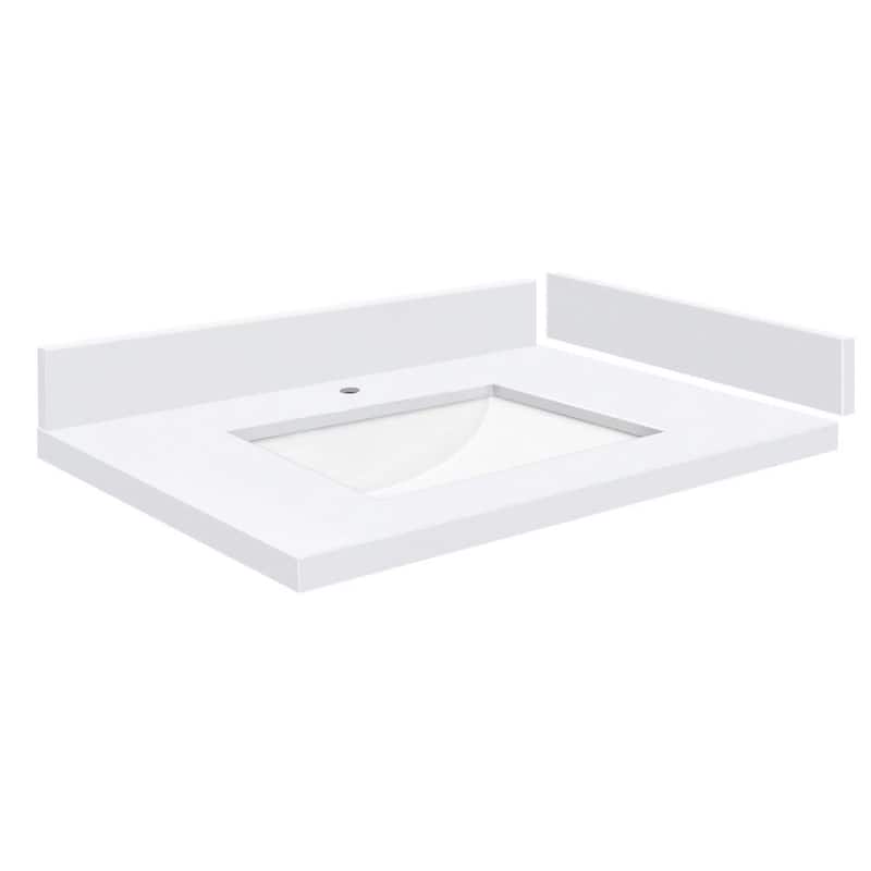 Transolid VT25x22-1RU-1 Silestone 25" Quartz Vanity Top with