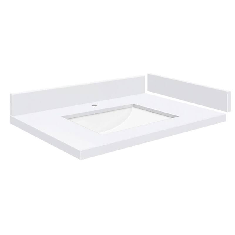 Transolid VT27.5x22-1RU-1 Silestone 28" Quartz Vanity Top with