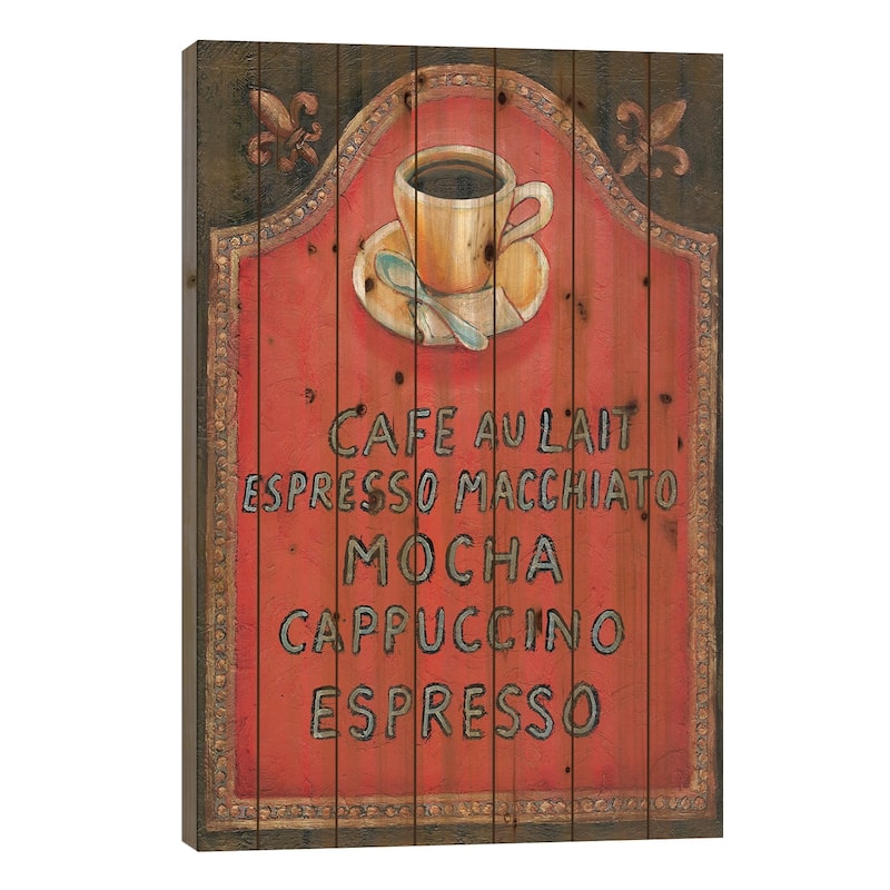 Café Print On Wood by Will Rafuse - Multi-Color - 26x18x1.5