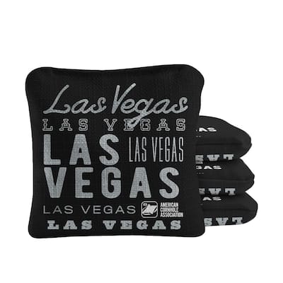 Las Vegas Football Black Dual Sided Cornhole Bags