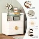 preview thumbnail 6 of 5, Modern Nightstand with Open Storage Shelf and 2 Drawers