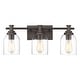 preview thumbnail 5 of 6, 3-light Bathroom Vanity Light, Bathroom Over Sink Lighting - 21.3 x 9.2 x 7 inches Oil Rubbed Bronze