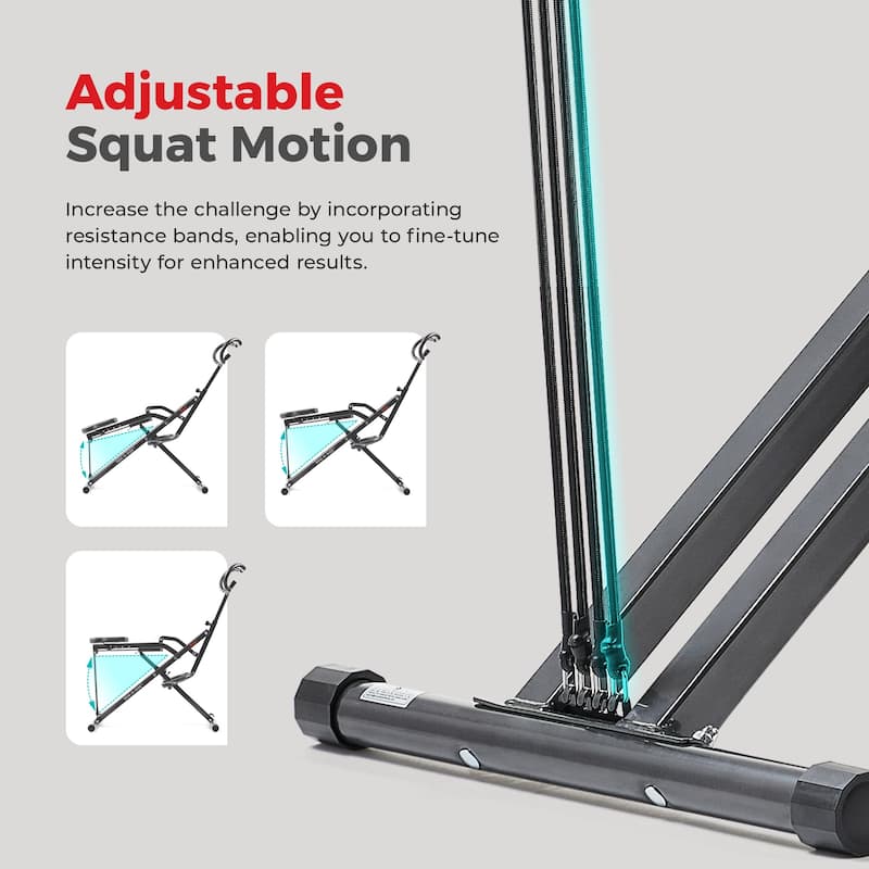 Sunny Health & Fitness Row-N-Ride Plus Assisted Squat NO. 077PLUS