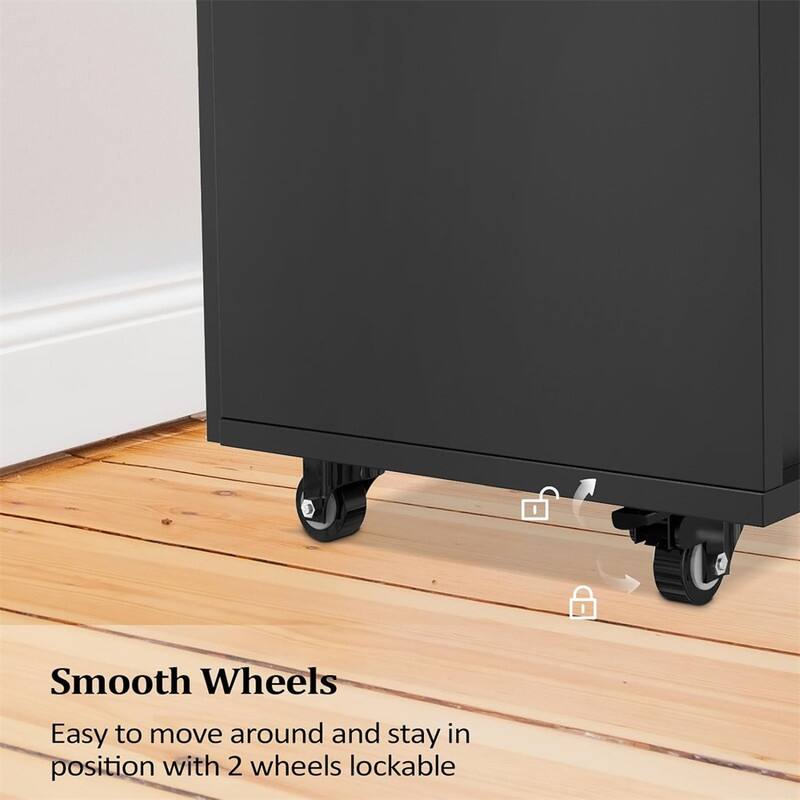 OmySalon Salon Trolley with Wheels, 2 Drawers & 1 Storage Cabinet