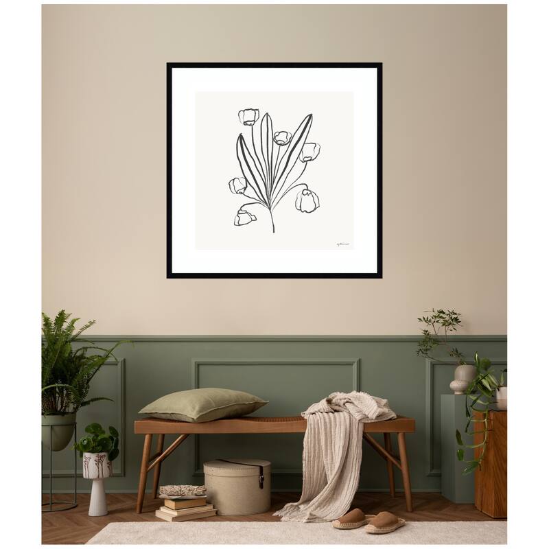 Kate and Laurel Floral Bouquet by Gabrielly Guedes Framed Wall Art Print