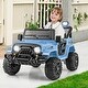 preview thumbnail 40 of 39, 12V Kids Ride on Truck Car with Remote Control Threaded Wheels and 3 Different Settings - 39” x 24.4” x 24.4” (L x W x H)