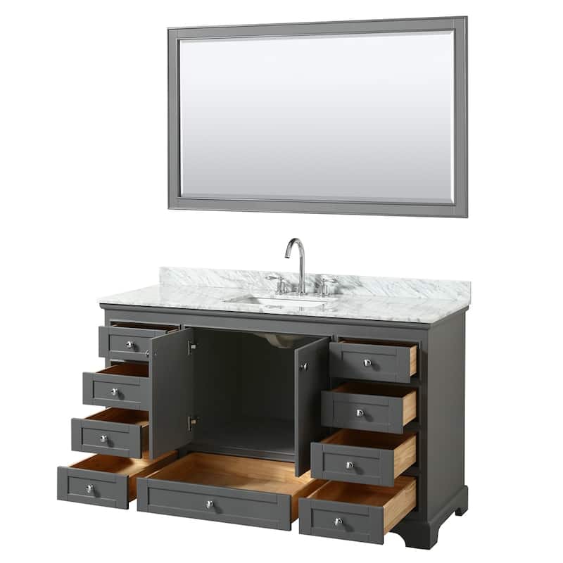 Deborah 60-inch Single Bathroom Vanity, 58-inch Mirror