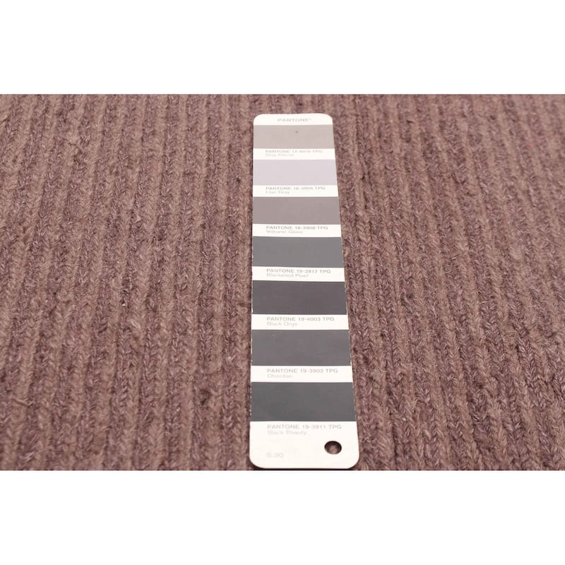 ECARPETGALLERY Flat-Weave Natural Dark Grey Wool Tapestry Kilim - 4'11 x 4'11