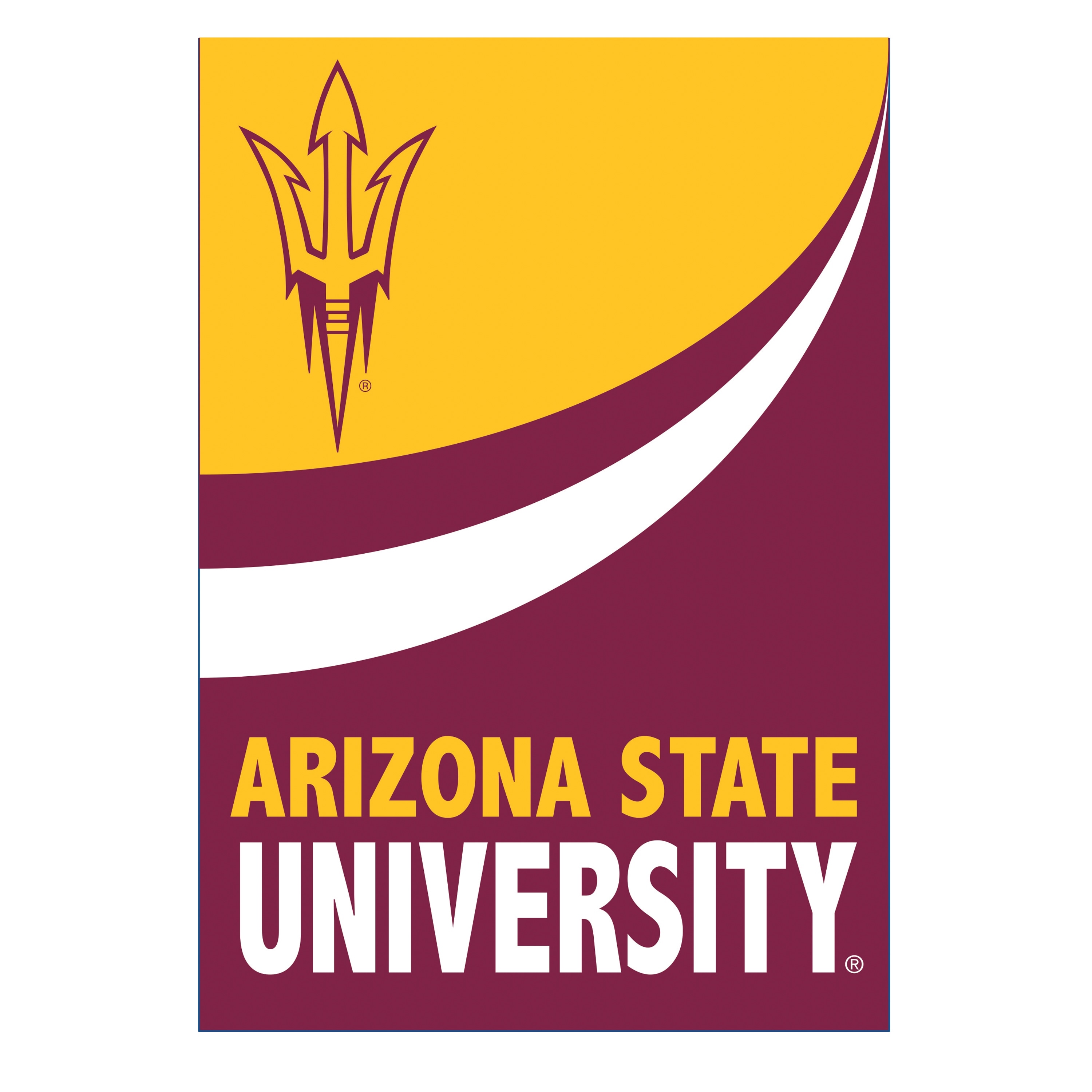Arizona State University Burlap Flag House Size