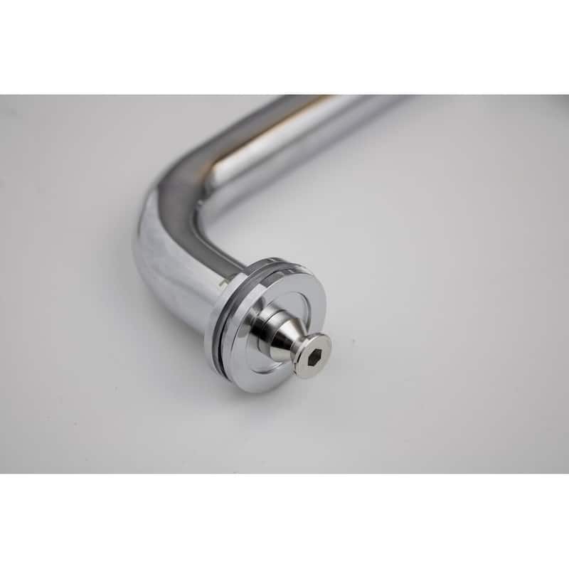 CEL 12" x 12" Tubular Back-to-Back Pull Handle / Towel Bar for shower door