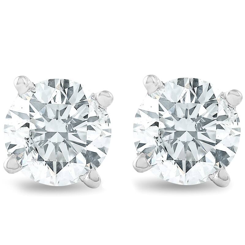 1 1/4 cttw Diamond Studs White Gold IGI Certified Earrings