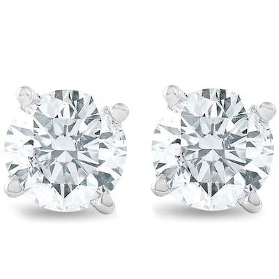 1 1/4 cttw Diamond Studs White Gold IGI Certified Earrings