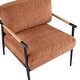 preview thumbnail 30 of 63, 27.56" Modern Accent Chair with Plush Cushions, Metal Frame, and Wooden Armrest Design -for Living Room, Bedroom
