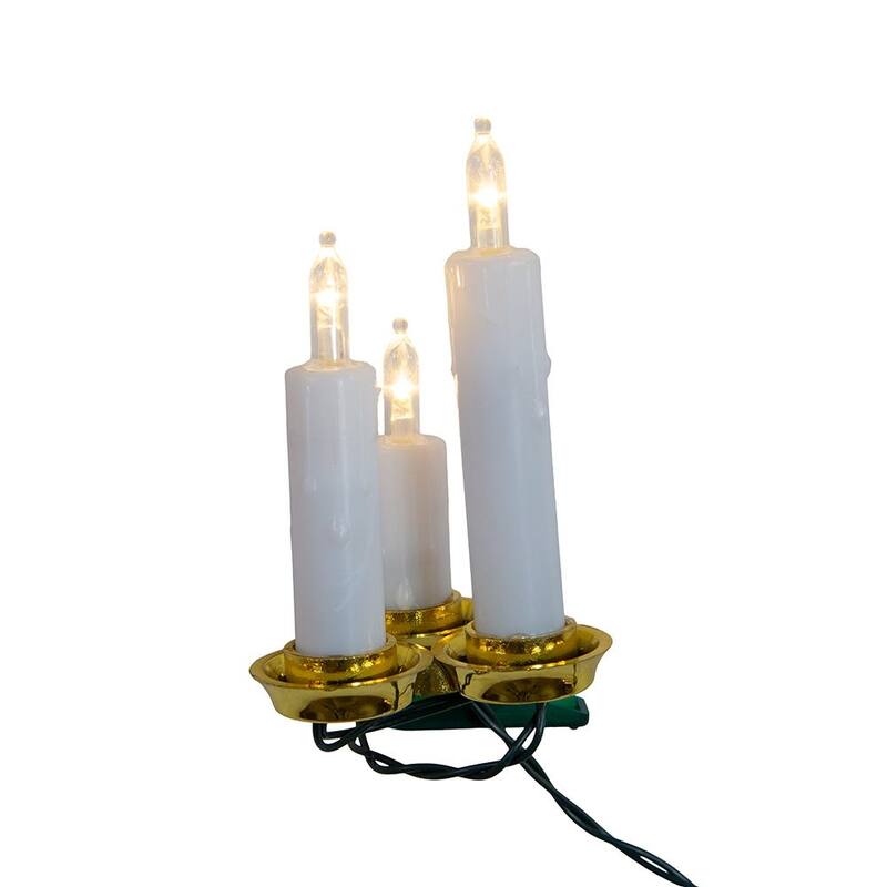 Kurt Adler LED Triple Candle Clip-On Light Set