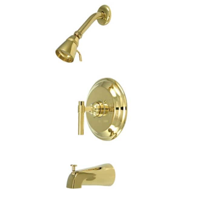 Elements Of Design Single Handle Tub and Shower Trim with Single - Polished Brass (PVD)