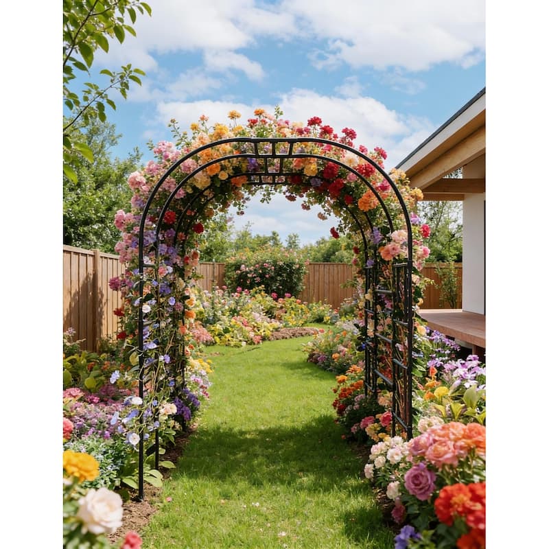 7.2 Feet Tall Garden Arch Trellis, for Climbing Plants