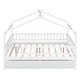 preview thumbnail 42 of 40, Full Size Wooden House Bed with Two Drawers and Roof for Kids, Boys and Girls, Bedroom