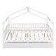 preview thumbnail 14 of 12, White Full Size Wooden House Bed with Two Drawers and Roof for Kids, Boys and Girls, Bedroom