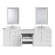 preview thumbnail 1 of 1, James Martin De Soto 102" Double Sink Bathroom Vanity Deluxe Set, Bright White with 3cm Eternal Jasmine Pearl Quartz Top