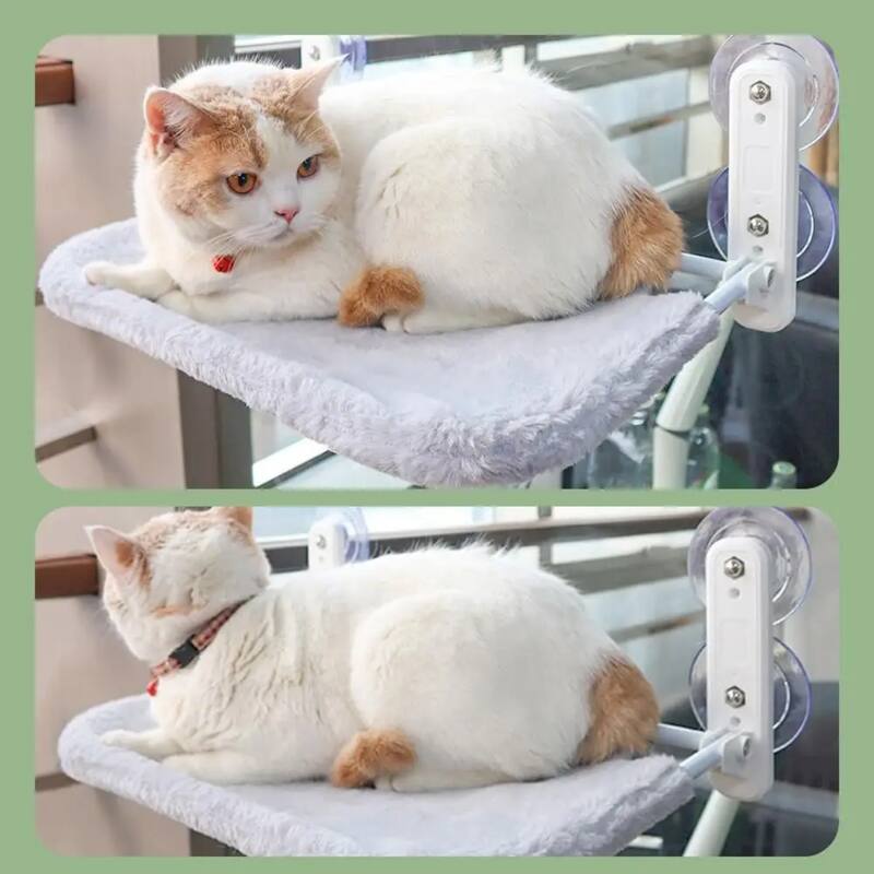 Grey Cozy Cat Hammock Hanging Bed Ideal Use for Indoor Cats and Kittens - 20"L