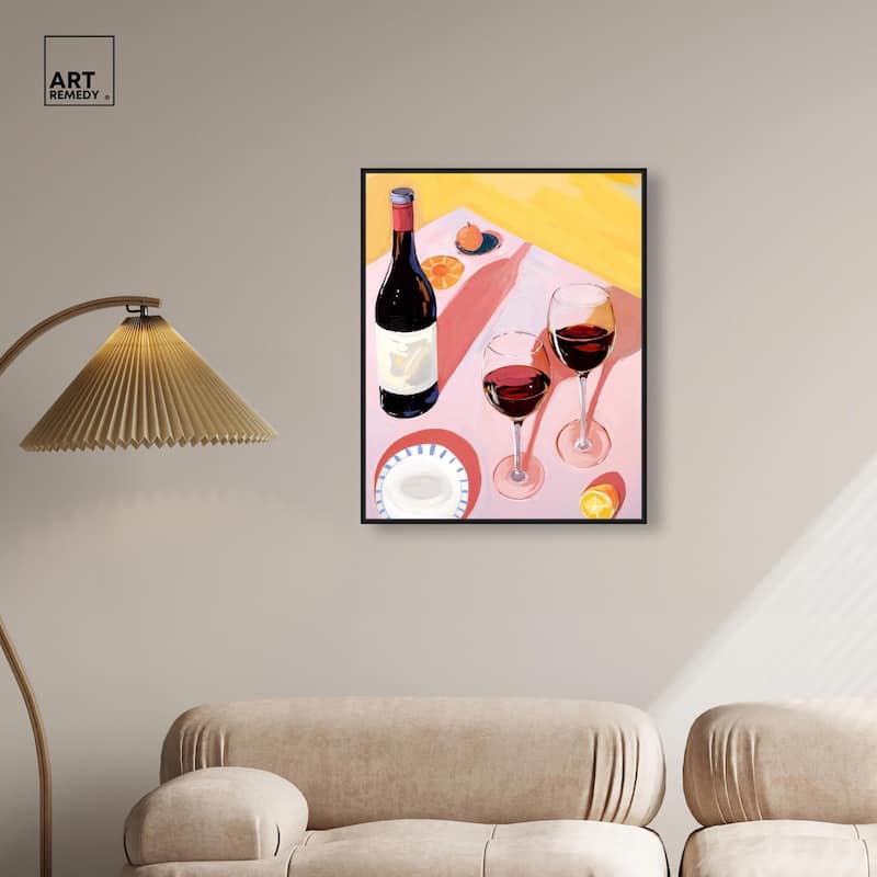 Summer Wine table Canvas by Art Remedy