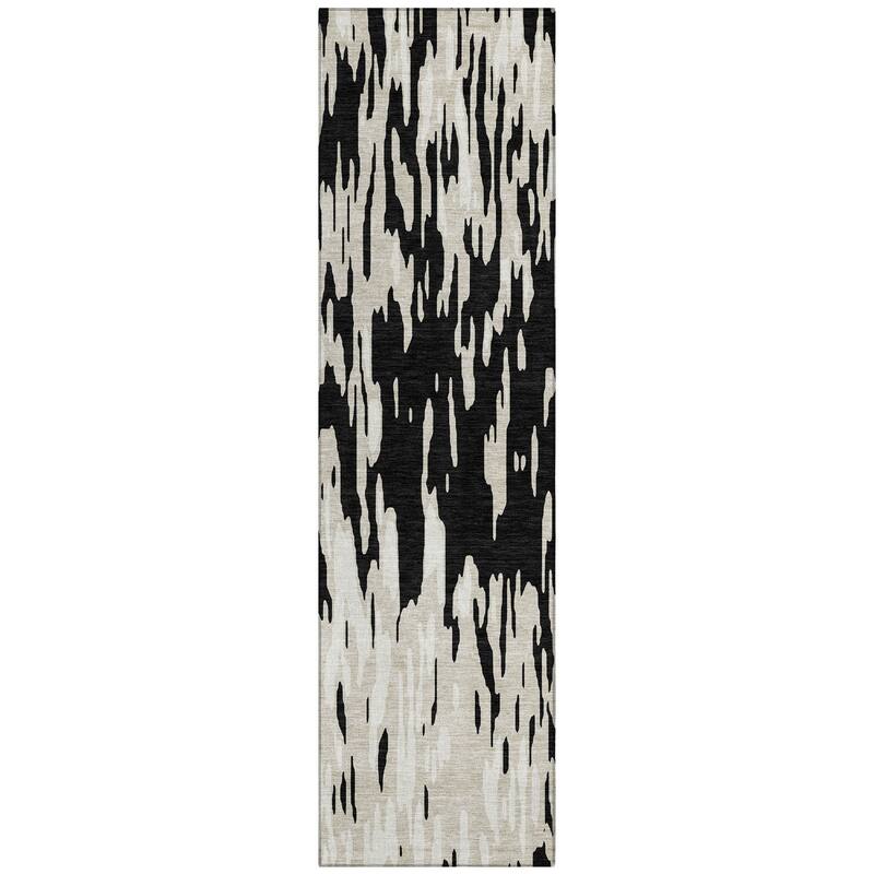 Machine Washable Indoor/ Outdoor Abstract Chantille Rug