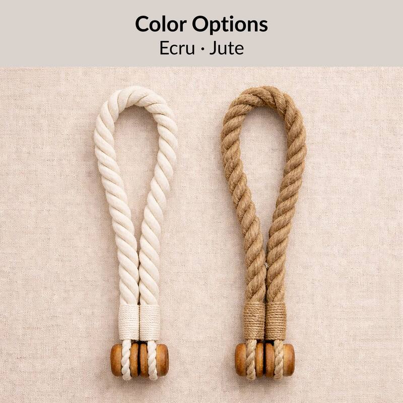 Twisted Curtain Tiebacks with Magnetic Closure 19.75 x 0.75 in