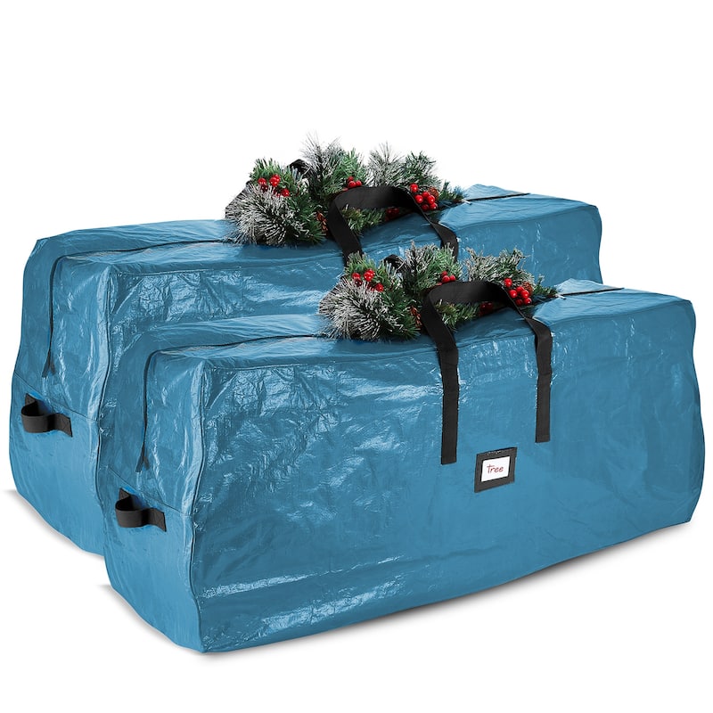 Empyrean Waterproof Christmas Tree Storage Bag for Holiday - Artificial Christmas Tree Box with Handles & Sleek Dual Zipper - 9 ft. - 2 Pack - PE - Polyurethane