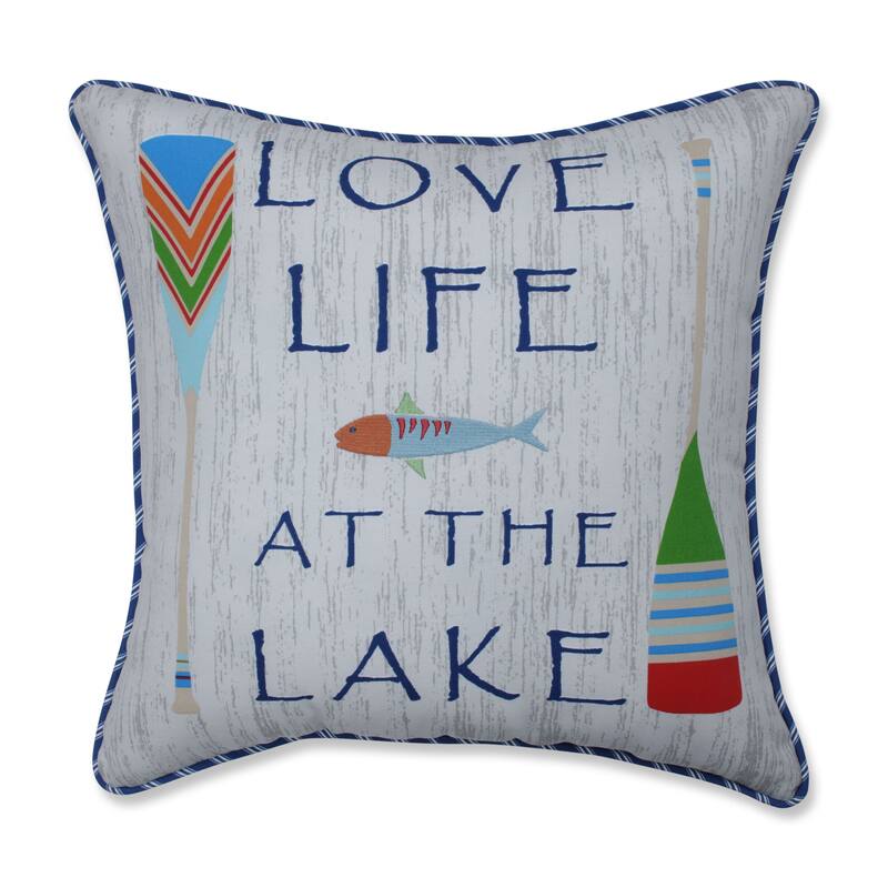 Pillow Perfect Outdoor/Indoor Lake Life Collection 3 Pack Throw Pillows 18.5/11.5x18.5