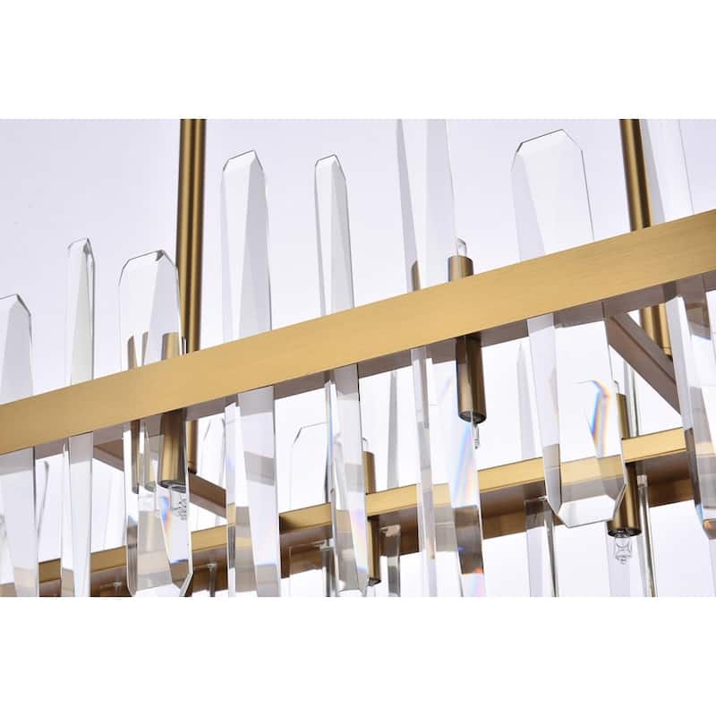Indigo Home 42 inch crystal rectangle chandelier