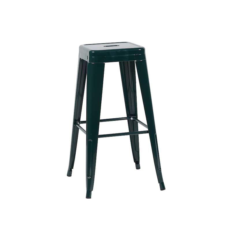 AC Pacific 30 Inch Industrial Stackable Metal BarStools Set of 2